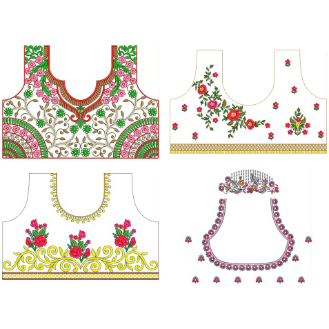 Latest Beautiful Blouse Embroidery Pattern Designs | November 2020 Bulk Download