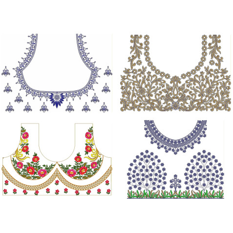 Latest Beautiful Blouse Embroidery Pattern Designs | November 2020 Bulk Download
