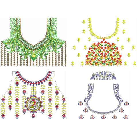 Latest Beautiful Blouse Embroidery Pattern Designs | November 2020 Bulk Download