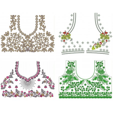 Latest Beautiful Blouse Embroidery Pattern Designs | November 2020 Bulk Download