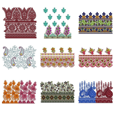 50 Big Border Embroidery Designs | June 2021 Bulk Download