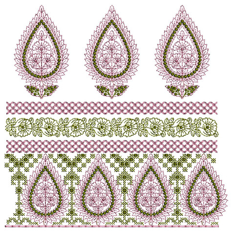 50 Big Border Embroidery Designs | June 2021 Bulk Download