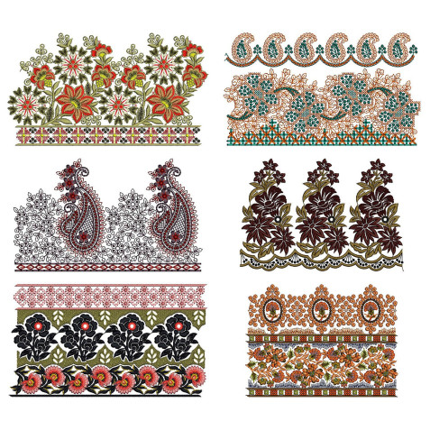 50 Big Border Embroidery Designs | June 2021 Bulk Download