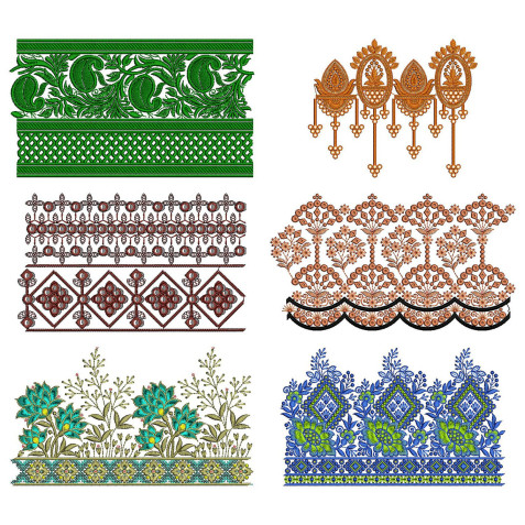 50 Big Border Embroidery Designs | June 2021 Bulk Download