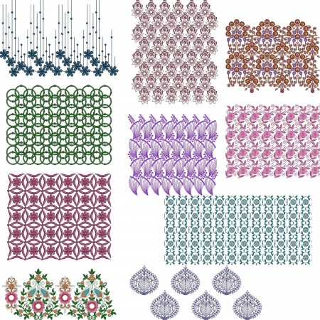10 Big Border Embroidery Designs September 2021 Bulk Download Vol-8