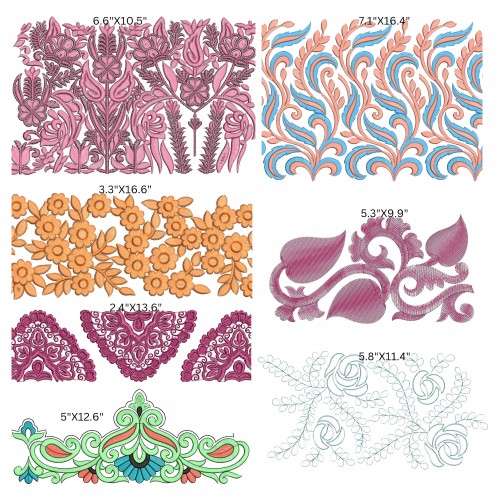 Paint with Stitches: Big Border Embroidery Designs Bundle