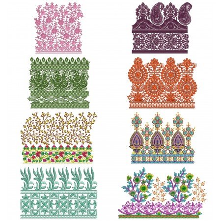10 Big Border Embroidery Designs August 2021 Bulk Download Vol-4