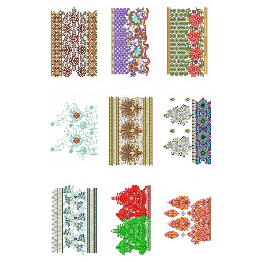 50 Big Border Embroidery Designs | January 2021 Bulk Download