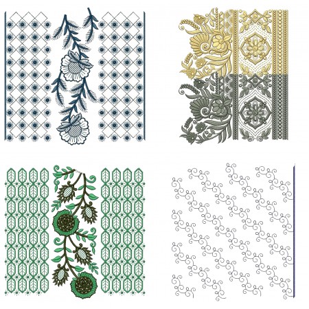 50 Big Border Embroidery Designs | March 2021 Bulk Download