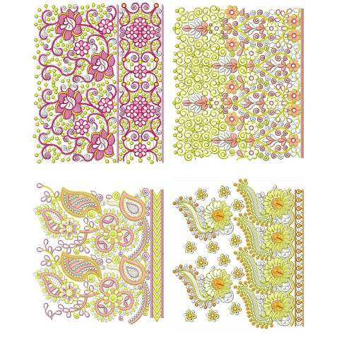 50 Big Border Embroidery Designs | November 2020 Bulk Download