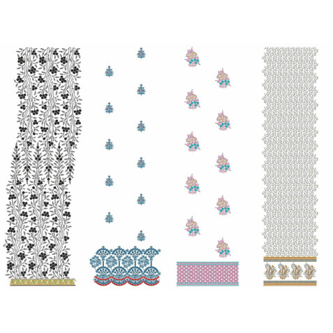 50 Daman Embroidery Designs | June 2021 Bulk Download