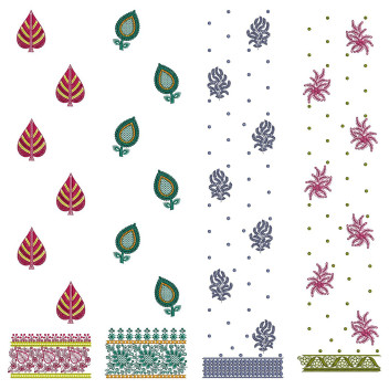 50 Daman Embroidery Designs | August 2021 Bulk Download