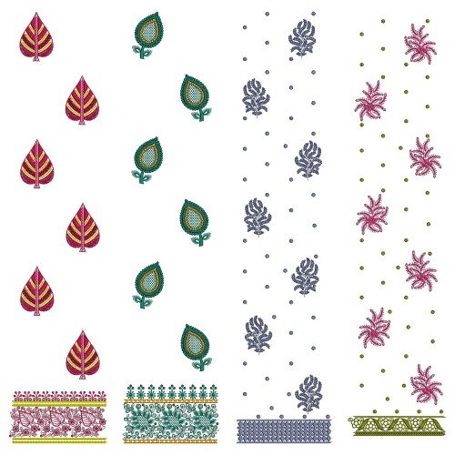 50 Daman Embroidery Designs | August 2021 Bulk Download