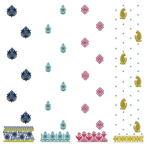 50 Daman Embroidery Designs | August 2021 Bulk Download