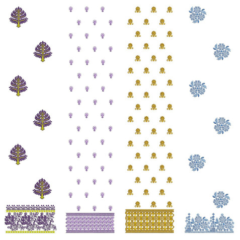 50 Daman Embroidery Designs | August 2021 Bulk Download
