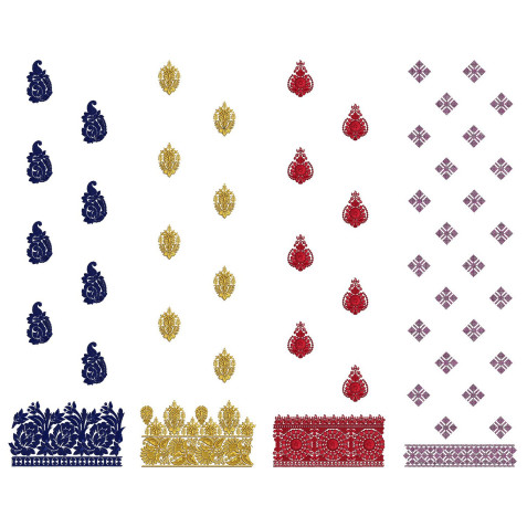 50 Daman Embroidery Designs | August 2021 Bulk Download