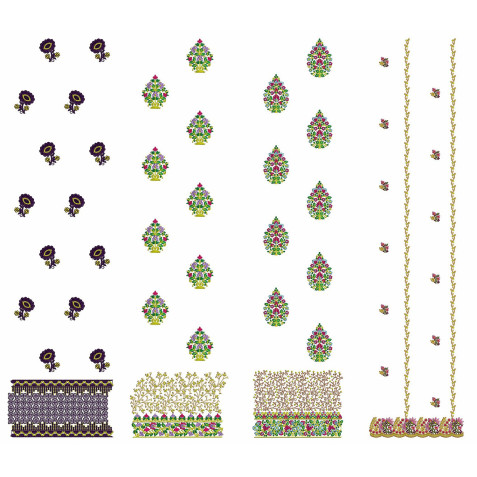 50 Daman Embroidery Designs | August 2021 Bulk Download