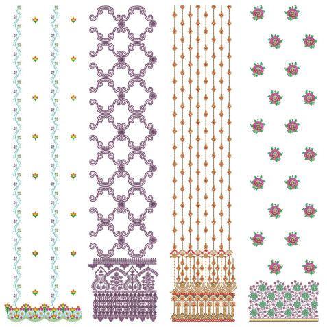 50 Daman Embroidery Designs | July 2021 Bulk Download