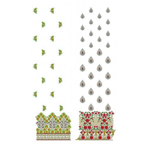 50 Daman Embroidery Designs | February 2020 Bulk Download