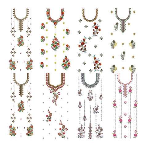14 Full Kurti Embroidery Designs