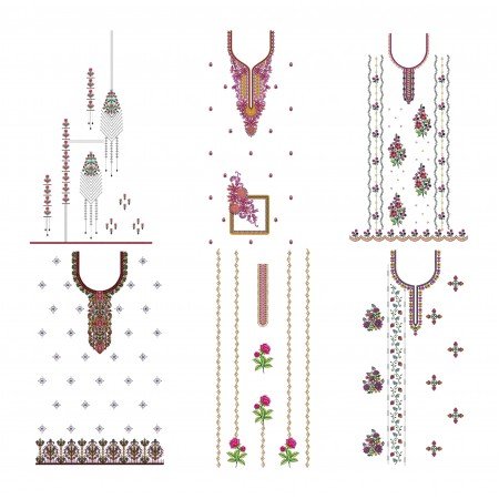 14 Full Kurti Embroidery Designs