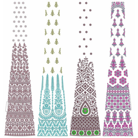 50 Special Cording Lehenga Embroidery Designs | June 2021 Bulk Download
