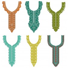 50 Neck Embroidery Designs |  Bulk Download