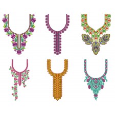 50 Neck Embroidery Designs |  Bulk Download
