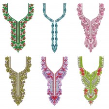 50 Neck Embroidery Designs |  Bulk Download