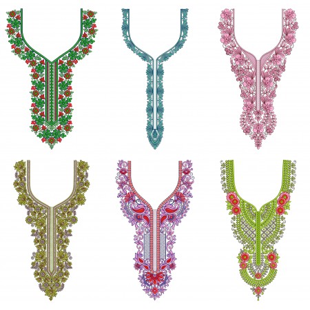 50 Neck Embroidery Designs | April 2021 Bulk Download