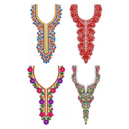 50 Neck Embroidery Designs | March 2020 Bulk Download