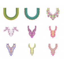 50 Neck Embroidery Designs |  Bulk Download