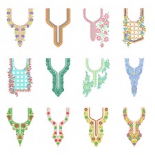 50 Neck Embroidery Designs |  Bulk Download