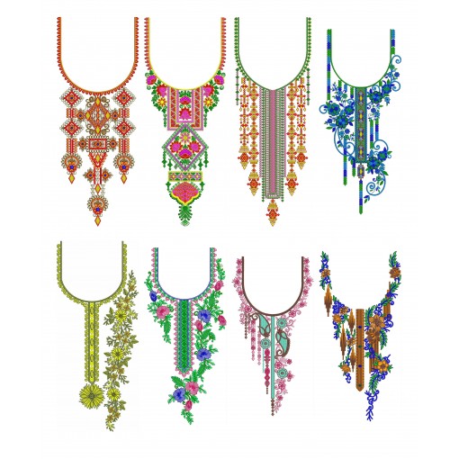 50 Neck Embroidery Designs | July 2020 Bulk Download