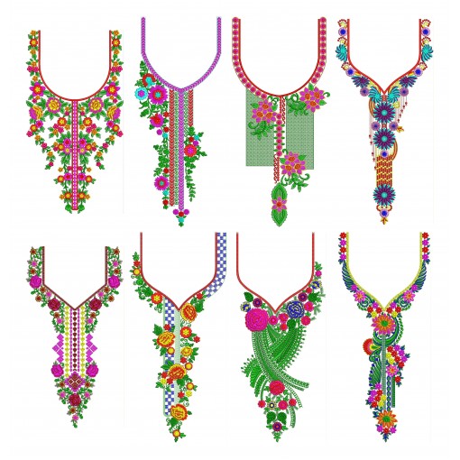 50 Neck Embroidery Designs | July 2020 Bulk Download
