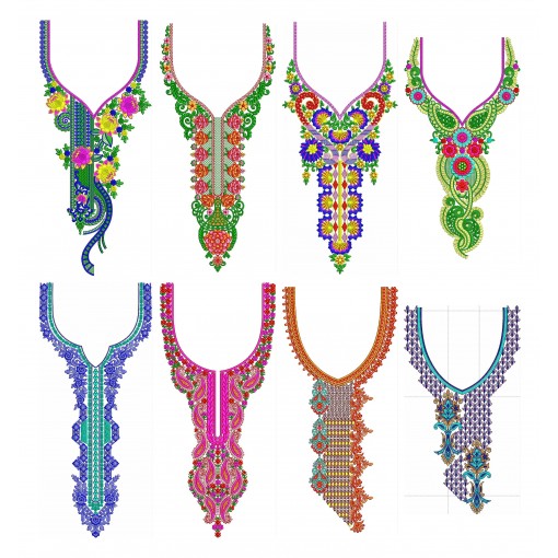 50 Neck Embroidery Designs | July 2020 Bulk Download