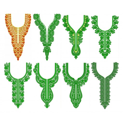 50 Neck Embroidery Designs | June 2020 Bulk Download