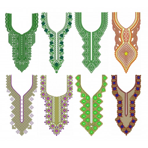 50 Neck Embroidery Designs | June 2020 Bulk Download