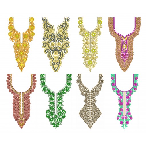 50 Neck Embroidery Designs | June 2020 Bulk Download