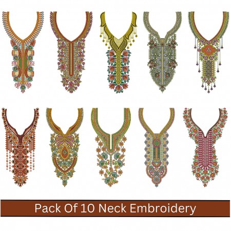 Neck Embroidery Designs For Suits