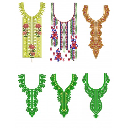 50 Neck Embroidery Designs | December 2020 Bulk Download