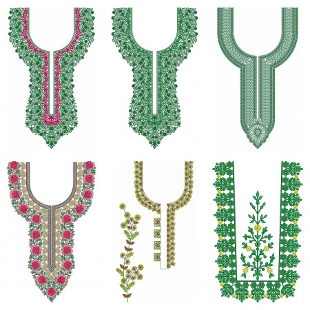 50 Neck Embroidery Designs | November 2020 Bulk Download