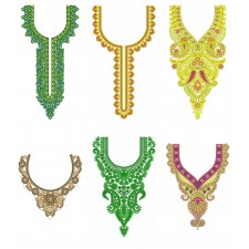 50 Neck Embroidery Designs |  Bulk Download
