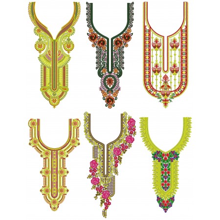 50 Neck Embroidery Designs | January 2021 Bulk Download