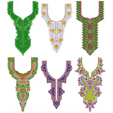 50 Neck Embroidery Designs | January 2021 Bulk Download