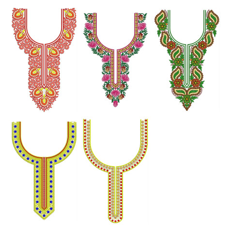50 Neck Embroidery Designs | August 2020 Bulk Download