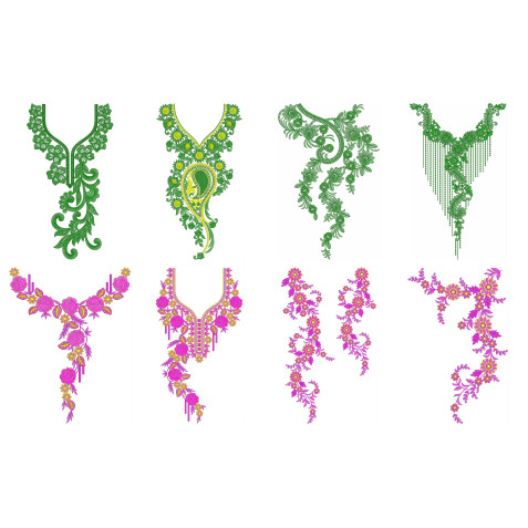 50 Neck Embroidery Designs | August 2020 Bulk Download