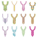 50 Neck Embroidery Designs | Bulk Download