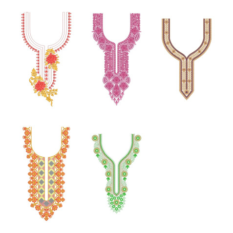 50 Neck Embroidery Designs | Bulk Download