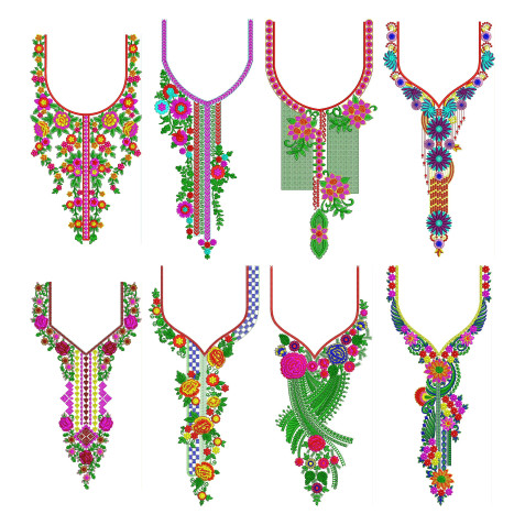 50 Neck Embroidery Designs | July 2020 Bulk Download